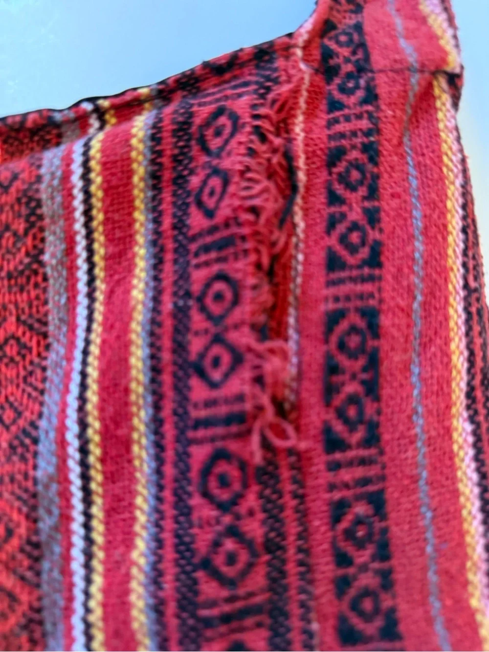 Boho Red Elephant Woven Tapestry Crossbody Hippie Bag